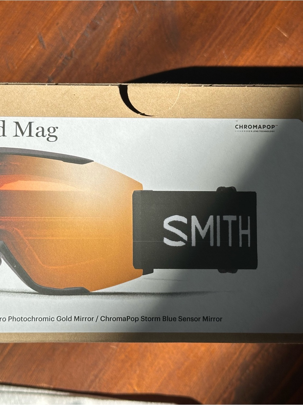 NWT never worn SMITH Ski Goggle with Gold Mirror Lens and Black Strap